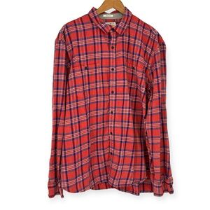 Lucky Brand Men’s Classic Fit Plaid Medium Weight Flannel Button Down Size XXL